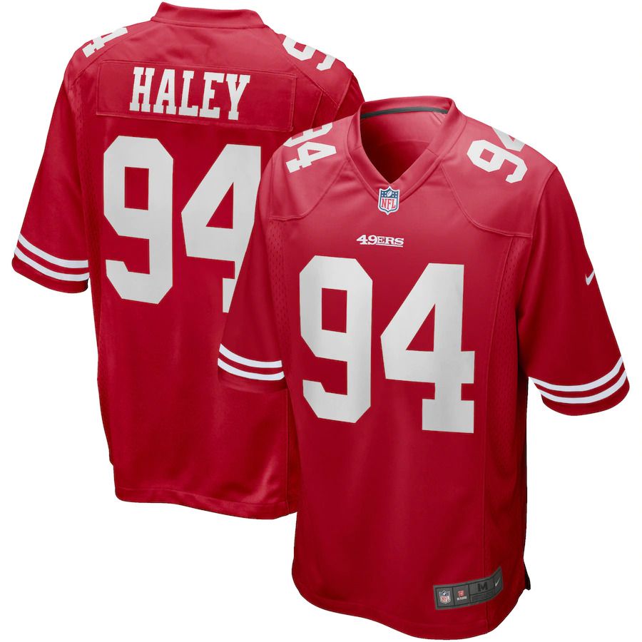 Men San Francisco 49ers #94 Charles Haley Nike Scarlet Game Retired Player NFL Jersey->san francisco 49ers->NFL Jersey